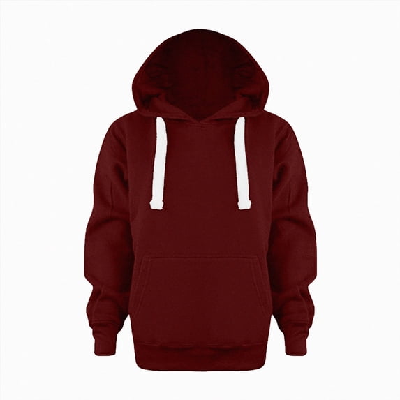 BOBOGOJP Girls Zip Up Hoodie Lightweight Teen Fleece Sweatshirts Jacket Long Sleeve Fall Hoodie With Pocket Wine,Size 13-14 Years