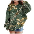 thumbnail image 1 of BOBOGOJP Hoodies for Teen Girls Oversized Casual Long Sleeve Hooded Sweatshirts Kids Cute Trendy Pullovers Tween Preppy Clothes Amry Green for Size 2-3 Years, 1 of 7