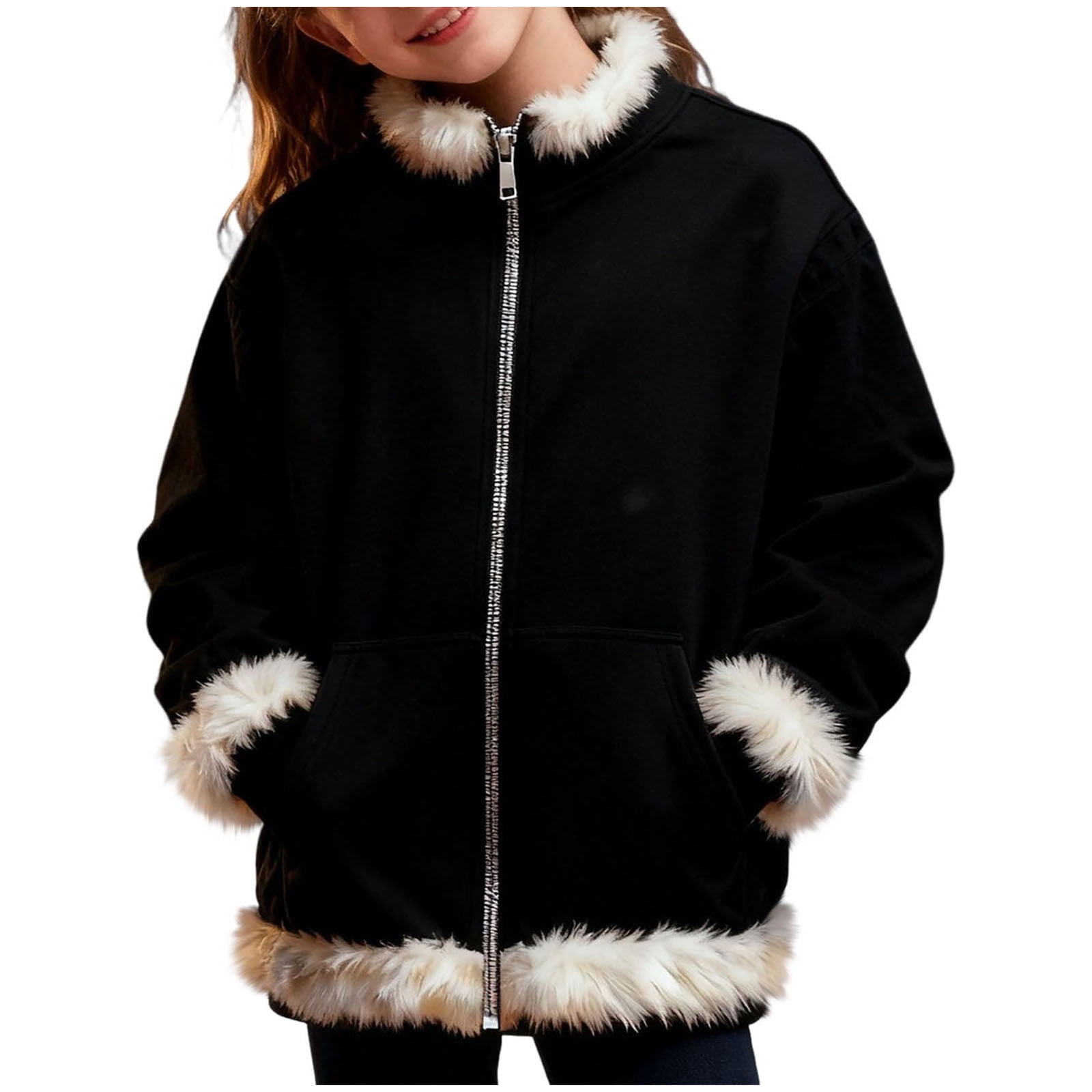 bobogojp-hoodies-for-girls-full-zip-furry-trim-thick-jacket-kids-boys