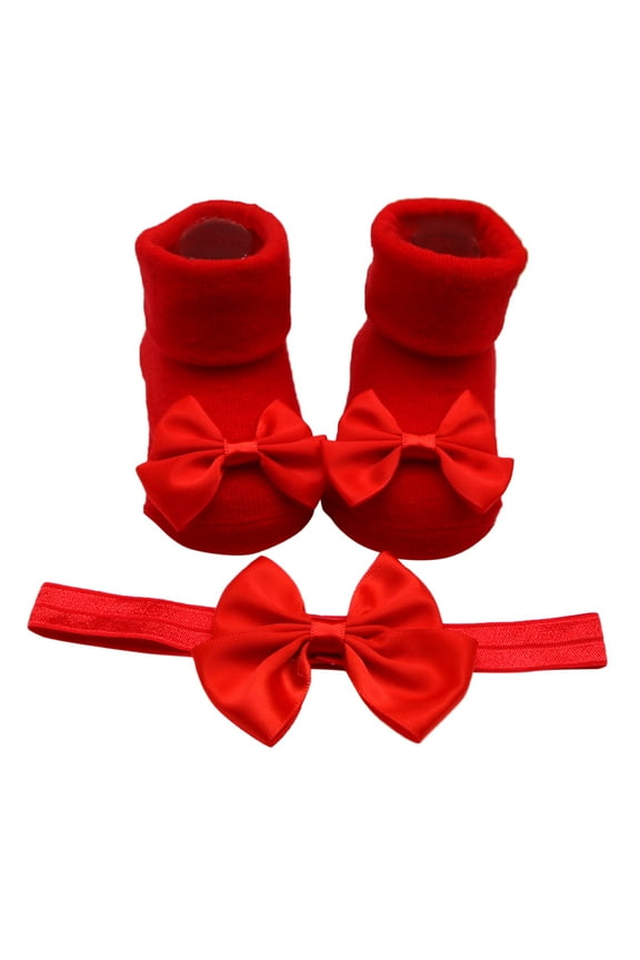 Infant Newborn Baby Girls Boys Christmas Boots Soft Sole Crib Fleece Prewalker Shoes Footwear Winter Warm Booties Red for Size One Size