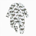 thumbnail image 1 of BOBOGOJP Infant and Toddler Dual Zipper Footie, Ultra-Soft Rayon Made From Bamboo Sleeper, Boys and Girls Pajamas Grey for Size 0-3 Months, 1 of 4