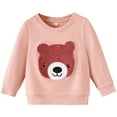 thumbnail image 1 of BOBOGOJP Kid Girl Christmas Sweatshirt Plaid Embroidery Merry Pullover Shirt Retro Xmas Long Sleeve Holiday Tops Winter Clothes Pink for Size 2-3 Years, 1 of 7