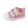 thumbnail image 1 of BOBOGOJP Kid Toddler Sneakers Boys Girls Canvas with Rainbow Dual Hook and Loops for School Walking Pink for 10, 1 of 7