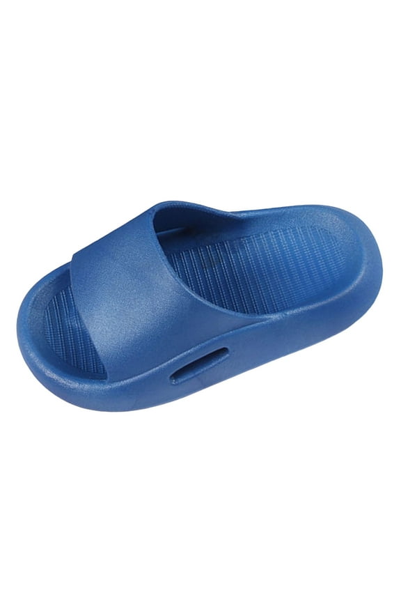 Kid's Cloud Slides Girls Boys Comfort Non-Slip Thick Sole Pillow Slippers Blue for 8