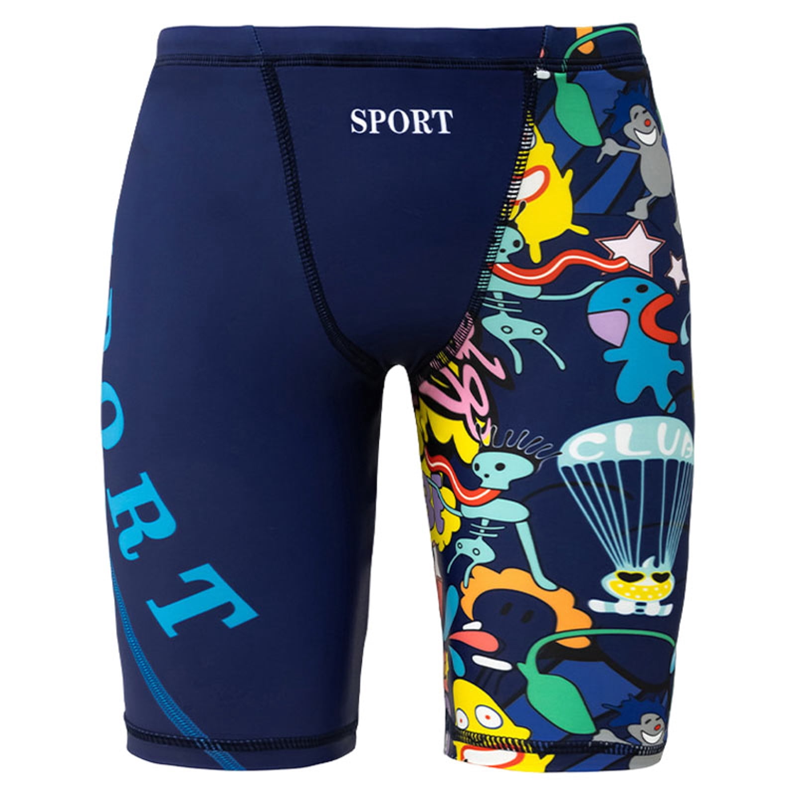 Proberos Swimming Shorts for Boys with Elastic Drawstring Waist and Cartoon Prints | Quick Dry Polyester for 4–5 Years Kids 100–110cm main image 1