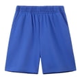 thumbnail image 1 of BOBOGOJP Kids Boys Girls Cotton Shorts for Summer Casual Athletic Running Jogger with Side Pockets Blue for Size 6-7 Years, 1 of 8