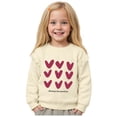 thumbnail image 1 of BOBOGOJP Kids Girls Christmas Sweatshirt Heart Printed Merry Christmas Shirts Crewneck Pullover Top Xmas Holiday Outfits Beige for Size 5-6 Years, 1 of 7
