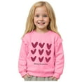 thumbnail image 1 of BOBOGOJP Kids Girls Christmas Sweatshirt Heart Printed Merry Christmas Shirts Crewneck Pullover Top Xmas Holiday Outfits Pink for Size 1-2 Years, 1 of 8