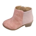 thumbnail image 1 of BOBOGOJP Kids Girls Waterproof Lace-Up Back Knee High Leather Winter Boots Low Heel Mid Calf Riding Boots Dress Princess Shoes Mid-Calf Boots Girls and Boys Dress Boot E for Size 2, 1 of 8