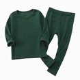 thumbnail image 1 of BOBOGOJP Kids Long Johns Thermal Underwear Set Toddler Winter Warm Jammies, 1 of 9