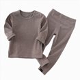 thumbnail image 1 of BOBOGOJP Kids Long Johns Thermal Underwear Set Toddler Winter Warm Jammies, 1 of 9