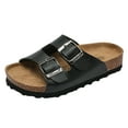 thumbnail image 1 of BOBOGOJP Kids Slides Sandals Double Buckle Adjustable Boys Girls Black for 5.5, 1 of 9