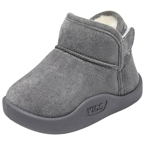 BOBOGOJP Kids Snow Boots for Boys Girls Toddler Winter Outdoor Boots Waterproof with Lined(Toddler/Little Kids/Big Kid) Gray for Size 12