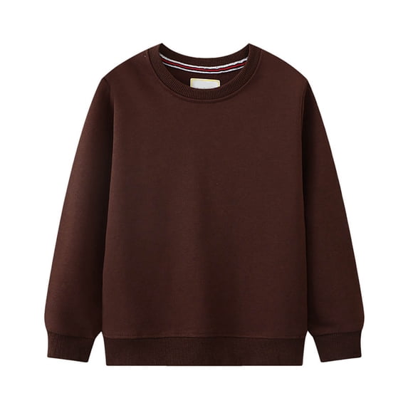 BOBOGOJP Kids Sweatshirts Boys Toddler Girls Sweatshirts Crewneck Hoodies Long Sleeve T Shirts Kids Pullover Tops Baby Boys Clothes Coffee for Size 6 Years