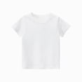 thumbnail image 1 of BOBOGOJP Kids' Tees Crewneck Cotton Solid T-Shirts Boys Girls Short Sleeve Toddler Comfort Soft T-Shirt Undershirt Tops(White,1 Years), 1 of 3