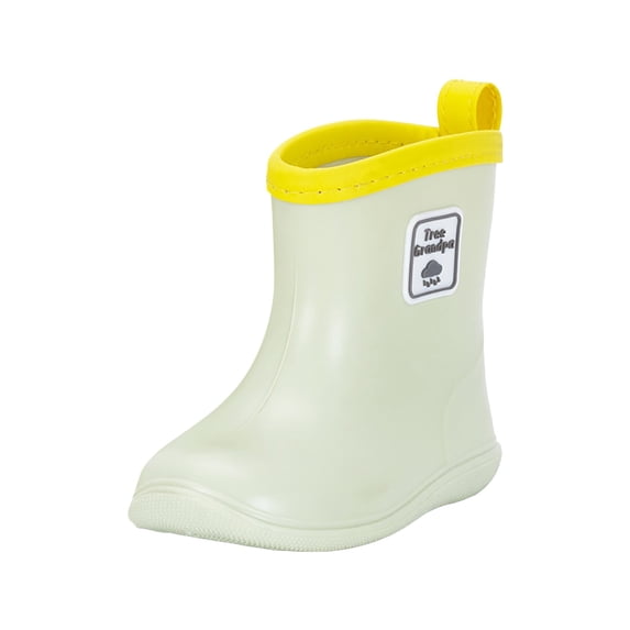 BOBOGOJP Kids Waterproof Light Up Rain Boots for Easy On and Off for Boys and Girls for Size