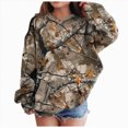 thumbnail image 1 of BOBOGOJP Light Camo Hoodies for Teen Girls Cute Sweatshirt Maple Leaf Print Oversized Fleece Sweatshirts Pullover Tops with Pocket (Brown, 7-8 Years), 1 of 7