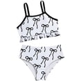thumbnail image 1 of BOBOGOJP Little Girls Two Piece Bikini Set Ruffle Adjustable Summer Beach Bathing Swimsuit 3-7 Years for Kids White for Size 4-5 Years, 1 of 6