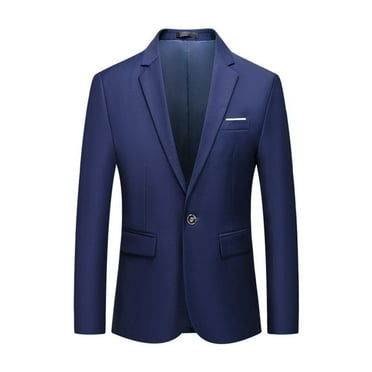 BOBOGOJP Mens Sport Coats and Blazers 5 Real Pockets Slim Fit Business Casual Men Suit Blazer One Button Suit Jacket (Blue,4XL)