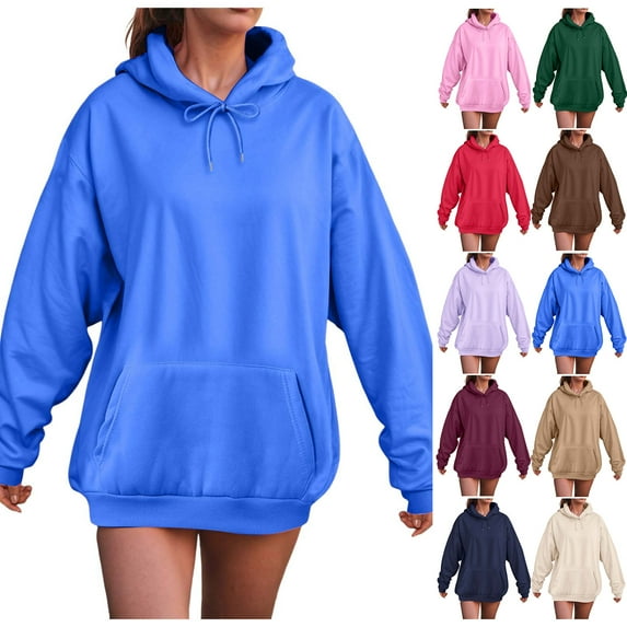 BOBOGOJP Mockneck Sweatshirt Women Long Sleeve Fleece Top Pullover Hoodies for Women Sweater Shirts with Side Pockets New Light Purple for Size S