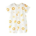 thumbnail image 1 of BOBOGOJP Newborn Muslin Robe Baby Kimono Onesie Infant Cotton Romper 0-24 Months(Orange, 6-12 Months), 1 of 5