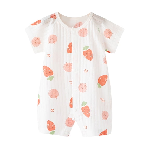 BOBOGOJP Newborn Muslin Robe Baby Kimono Onesie Infant Cotton Romper 0-24 Months(Red, 3-6 Months)