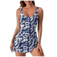 thumbnail image 1 of BOBOGOJP One Piece Swimdress Swimsuits for Women Tummy Control Swim Dresses Skirt Bathing Suit Light Blue for Size L, 1 of 4