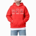 thumbnail image 1 of BOBOGOJP Rock Paper Scissors Hoodies for Teen Girls Cats Paw Graphic Oversized Sweatshirt Long Sleeve Aesthetic Preppy Clothes Red,Size 4-5 Years, 1 of 4