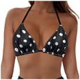 thumbnail image 1 of BOBOGOJP String Bikini Tops for Women Bathing Suit Swim Tops Sexy Triangle Bikini Top Black for Size XS, 1 of 5