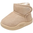 thumbnail image 1 of BOBOGOJP Girls and Boys Snow Fashion Ankle Boots Warm Walking Outdoor shoes with zipper (Baby/Toddler/Little kid) Beige for Size 8, 1 of 8