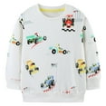 thumbnail image 1 of BOBOGOJP Toddler Boy Black Sweatshirts Halloween Skeleton Truck Graphic Glow in the Dark Crewneck Long Sleeve Pullover Cotton Top Sweater Shirts White for Size 7-8 Years, 1 of 5
