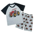 thumbnail image 1 of BOBOGOJP Toddler Boys Clothes Kids Cotton Clothes Fun Cool Summer Short Wear in Night Size 2-7T Black for Size 4-5 Years, 1 of 9