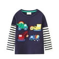thumbnail image 1 of BOBOGOJP Toddler Boys Cotton Sweatshirt- Cool Casual Crewneck Long Sleeve Kids Graphic Tops Dark Blue for Size 5-6 Years, 1 of 6