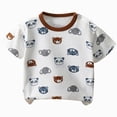 thumbnail image 1 of BOBOGOJP Toddler Boys Girls Neck Tee Short Sleeve T-Shirts T-Shirt Viscose from Bamboo Unisex Shirts(Brown,2-3 Years), 1 of 8