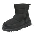 thumbnail image 1 of BOBOGOJP Toddler Boys Girls Snow Boots Winter Shoes Warm Lined Waterproof Black for Size 10, 1 of 9