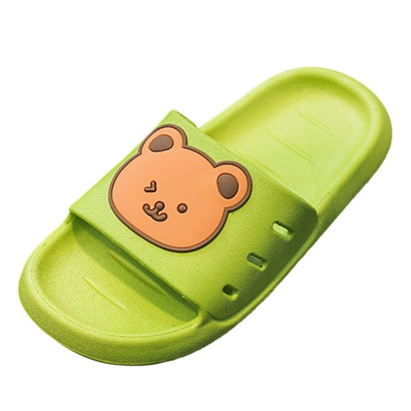 BOBOGOJP Toddler Cute Cartoon Cloud Slides Kids Quick-Dry Beach Pool Water Shoes for Girls Boys Summer Slippers Green for Size 11
