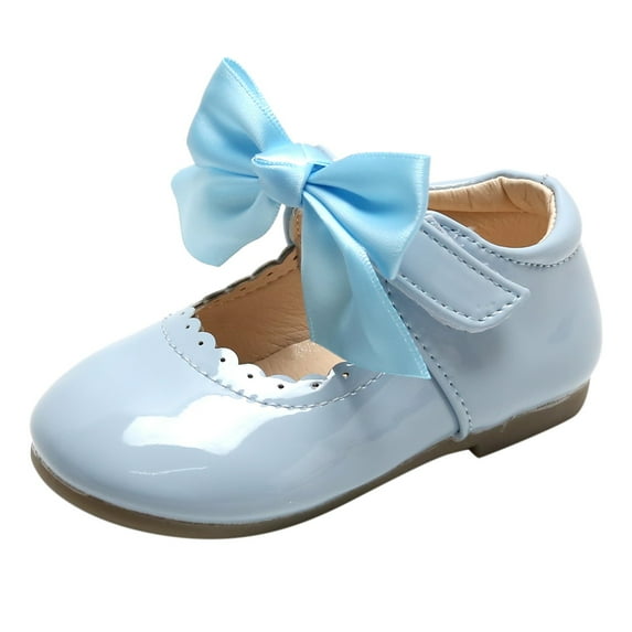 BOBOGOJP Toddler Girl Mary Jane Dress Shoes-Little Girl School Uniform Shoes for Wedding Party (Light Blue,8.5)