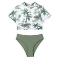 thumbnail image 1 of BOBOGOJP Toddler Girls Swimsuit Rashguard Set Summer Beach Breathable Tankini with UPF 50+ Sun Protection 2-8T Green for Size 7-8 Years, 1 of 7