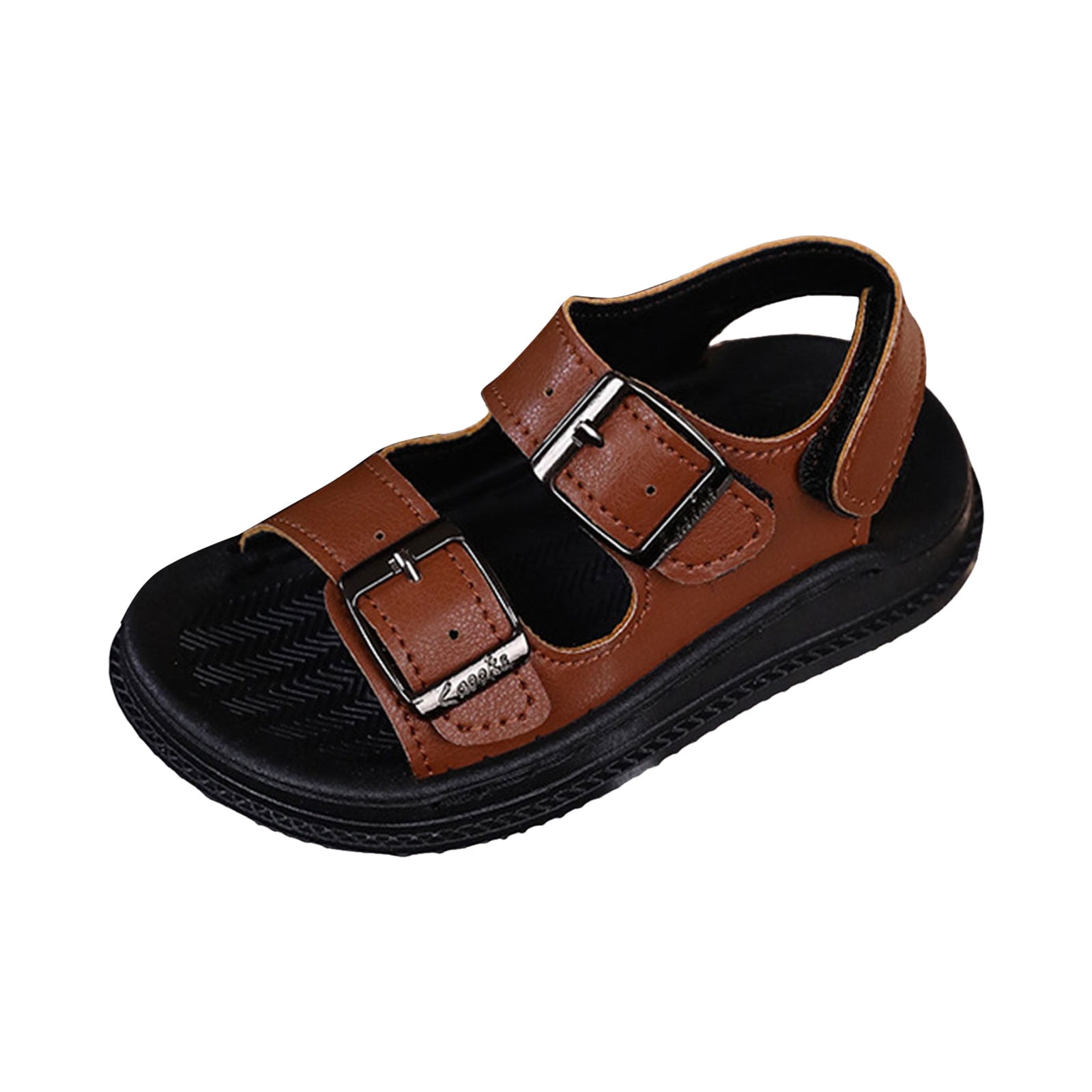 Mepaouo Boys Girls Slide Sandals Cork Footbed Slippers Double Buckle Comfort Slip On Shoes - View #8
