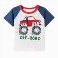 thumbnail image 1 of BOBOGOJP Toddler T-Shirts Boys Short Sleeve Tees Cotton Casual Graphic Crewneck Summer Top Blue for Size 7 Years, 1 of 7