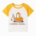thumbnail image 1 of BOBOGOJP Toddler T-Shirts Boys Short Sleeve Tees Cotton Casual Graphic Crewneck Summer Top Yellow for Size 7 Years, 1 of 7