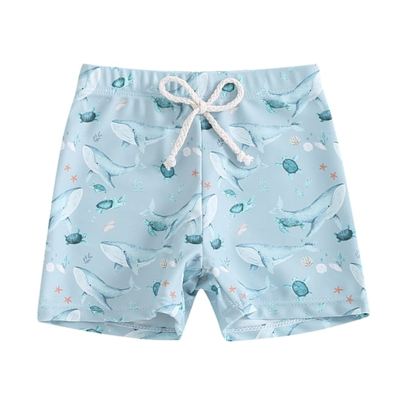 BOBOGOJP Unisex Toddler Baby Boy Girl Swim Trunks Print Swimming Shorts Board Shorts Beachwear Swimsuit Bathing Suit Sky Blue for Size 12-18 Months