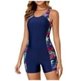 thumbnail image 1 of BOBOGOJP Women's Athletic One Piece Boyleg Swimsuit Racerback Bathing Suit with Boyshorts Full Coverage Swimwear Red for Size L, 1 of 9