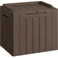 thumbnail image 1 of BOBOKY 30 Gallon Resin Deck Box Outdoor Indoor Waterproof Storage Box for Patio Furniture Pool Accessories Storage for Cushion Garden Tools (30 Gallon)Brown, 1 of 9