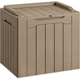 thumbnail image 1 of BOBOKY 30 Gallon Resin Deck Box Outdoor Indoor Waterproof Storage Box for Patio Furniture Pool Accessories Storage for Cushion Garden Tools (30 Gallon)Light Brown, 1 of 8
