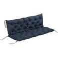 thumbnail image 1 of BOBOKY 59" x 38" Tufted Bench Cushion for Outdoor Furniture, 3-Seater Replacement for Swing Chair, Patio Sofa/Couch, Overstuffed, Includes Backrest,Blue, 1 of 9