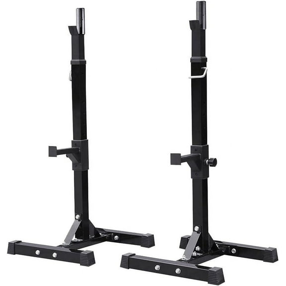 BOBOKY Adjustable Pair of Squat Racks Barbell Stands 44-70 Inch Solid Steel Bench Press Storage Portable Home Gym Equipment Squat Stand for Weight Lifting.