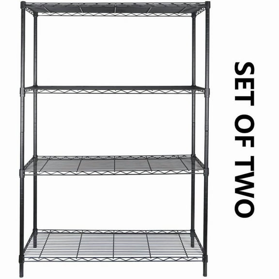 BOBOKY Heavy Duty 4-Tier Storage Shelves, Industrial Metal Shelving Unit Garage Shelf for Garage, Basement, Pantry, Kitchen Organization.2