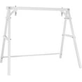 thumbnail image 1 of BOBOKY Heavy Duty 660 LBS Wooden Swing Frame with Extra Bottom Connection Board, Upgraded A-Frame Porch Swing Bench Stand for Indoor & Outdoor,White, 1 of 7