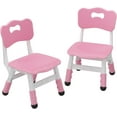 thumbnail image 1 of BOBOKY Kids Chair, 3 Level Height Adjustable Kid Chair, Plastic Toddler Chairs for Children Boys Girls Age 2-6, Suitable for Home Family Classroom Nursery Indoor Use, 2 Pack,Pink, 1 of 8